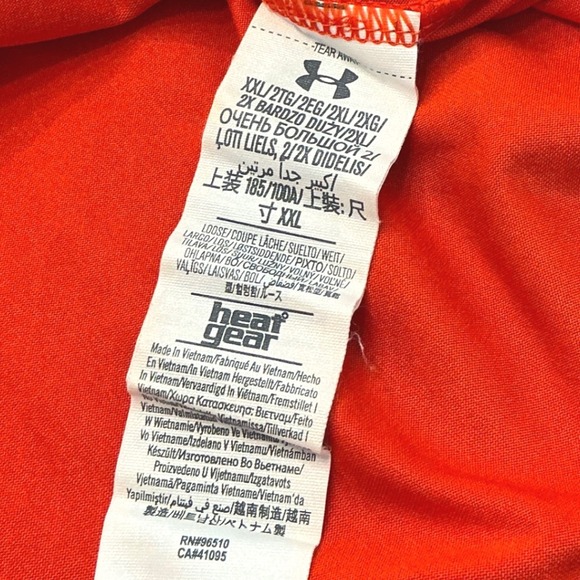 Under Armour Mens 2XL Orange HeatGear Coldblack Polo Shirt Athletic Golf - Picture 10 of 14
